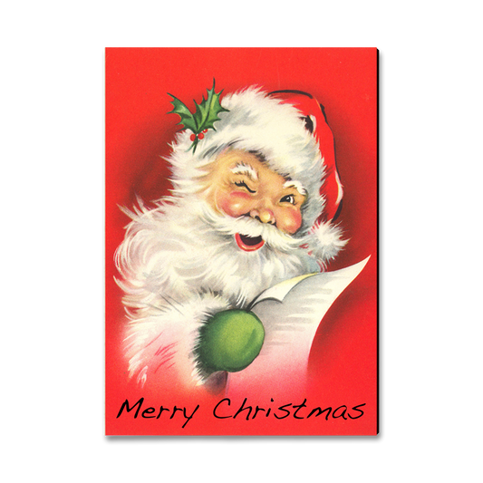 Greeting Card: Classic Edge - Red Santa