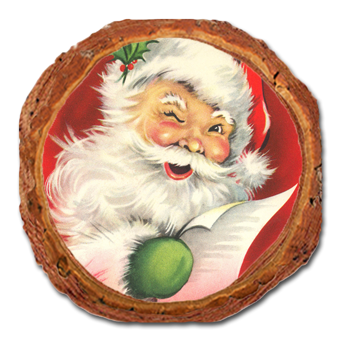 Coaster: Live Edge - Red Santa (Pack of 5)