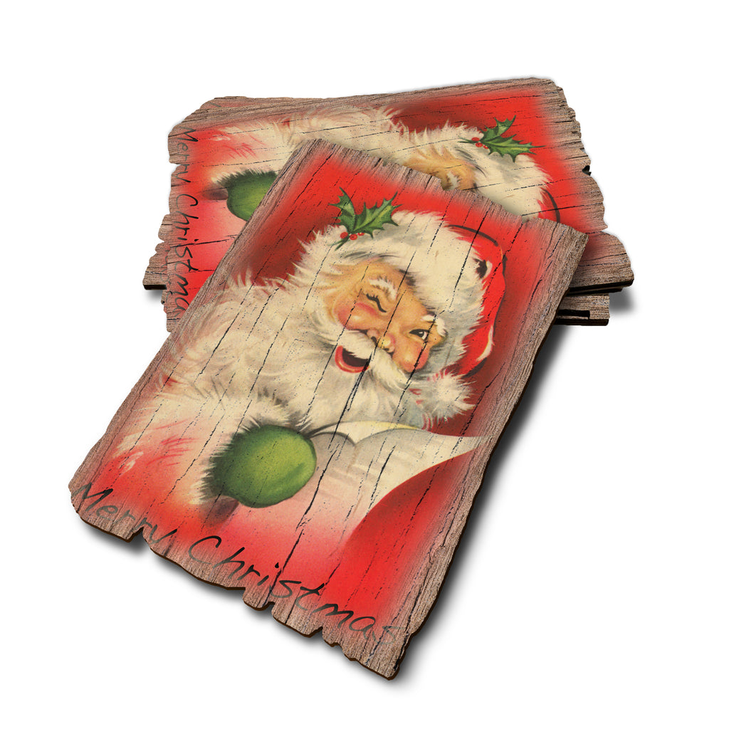 Red Santa - Weathered Edge Rustic Edge Postcard (5pk // $2.80ea)