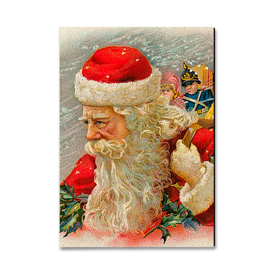 Greeting Card: Classic Edge - Wind Santa