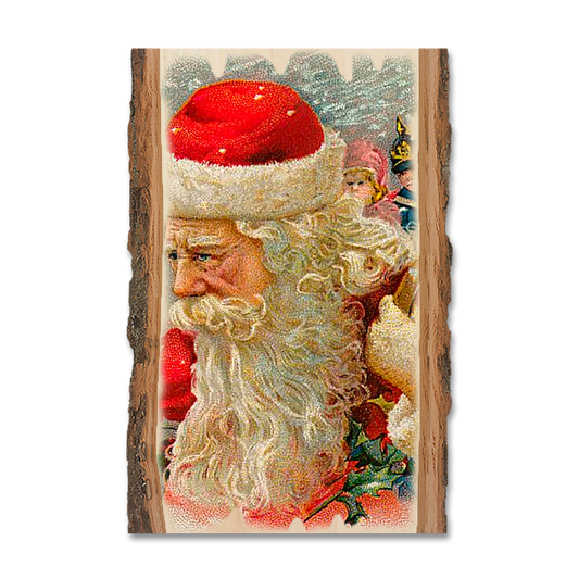 Magnet: Live Edge - Wind Santa