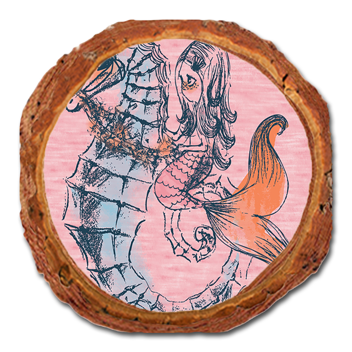 Coaster: Live Edge - Sweetly & Seahorse