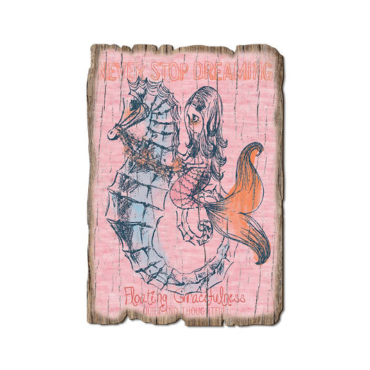 Greeting Card: Weathered Edge - Sweetly & Seahorse