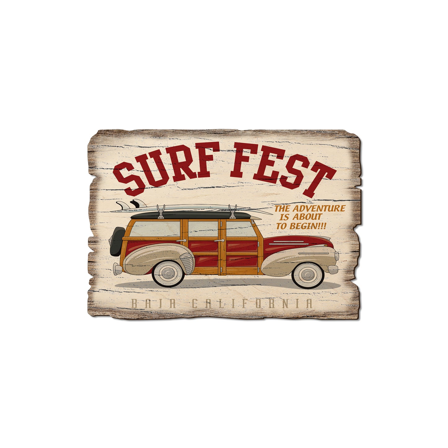 Surf Fest - Rustic Edge Postcards & Magnets Rustic Edge Magnet (5pk // $2.80ea)