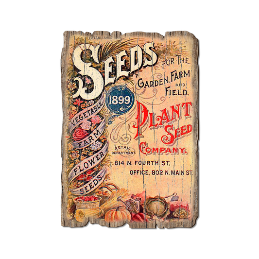 Greeting Card: Weathered Edge - Vintage Seeds
