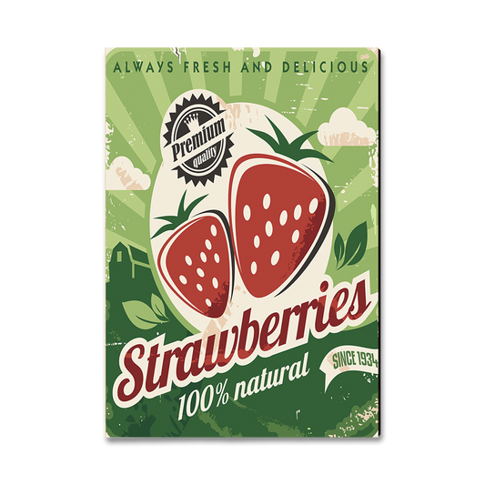 Magnet: Classic Edge - Natural Strawberries