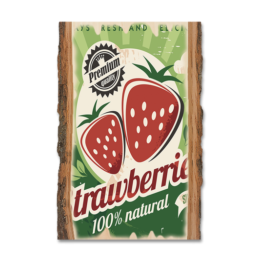 Magnet: Live Edge - Natural Strawberries