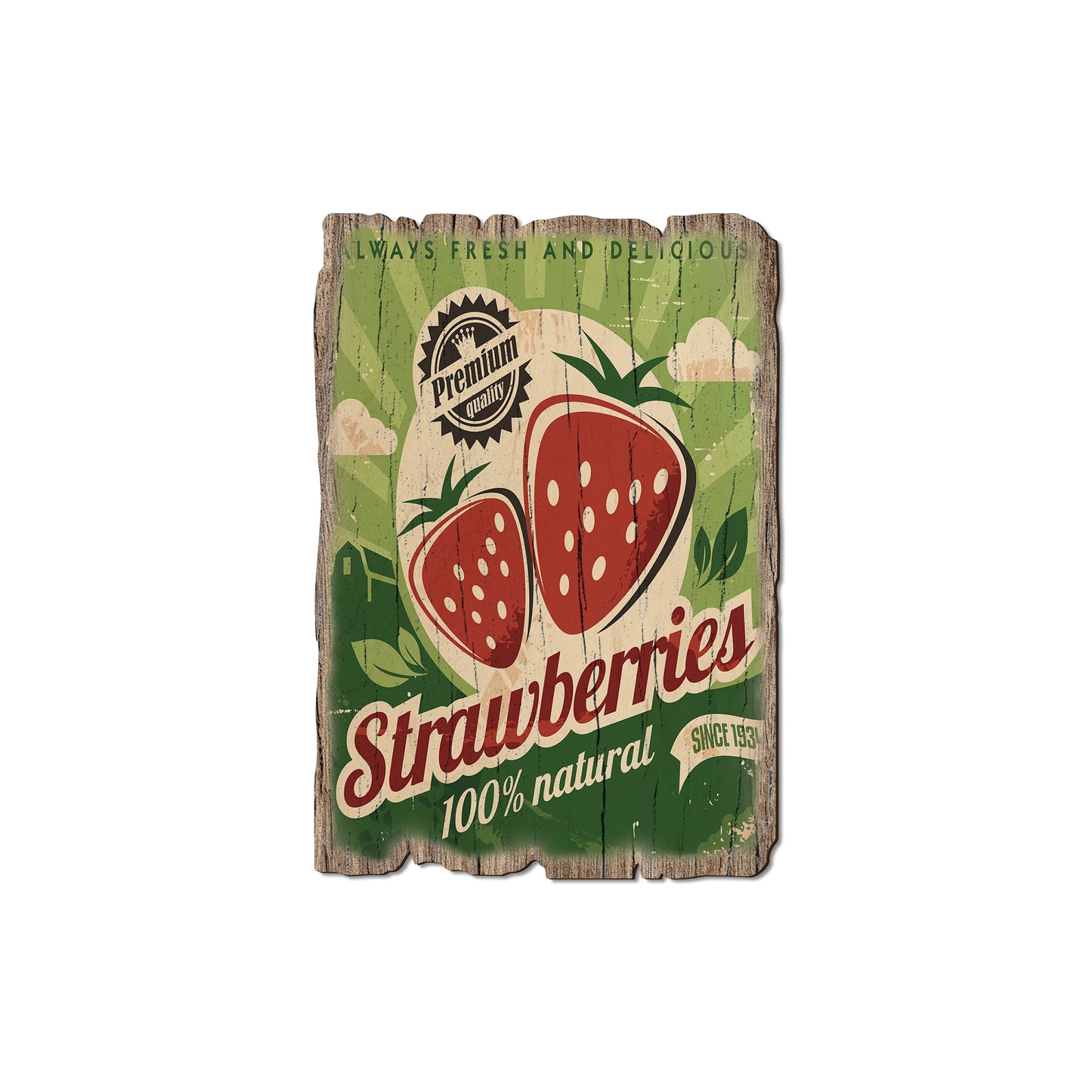 Natural Strawberries - Rustic Edge Postcards & Magnets Rustic Edge Magnet (5pk // $2.80ea)
