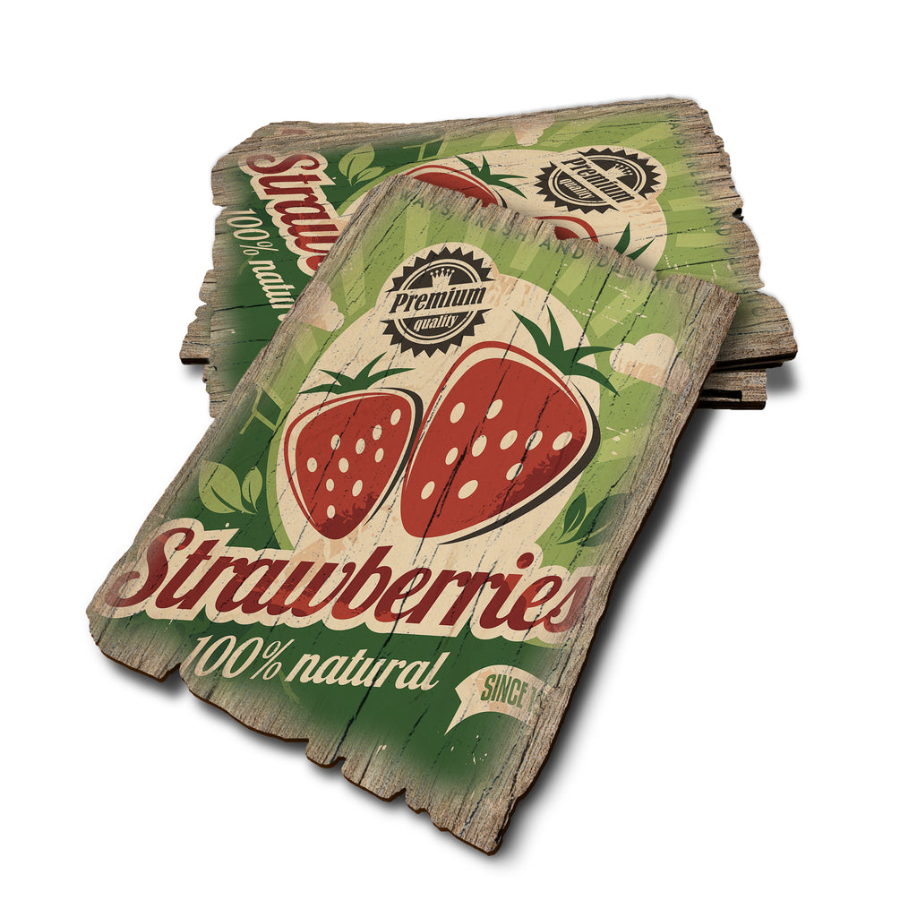Natural Strawberries - Weathered Edge Rustic Edge Postcard (5pk // $2.80ea)
