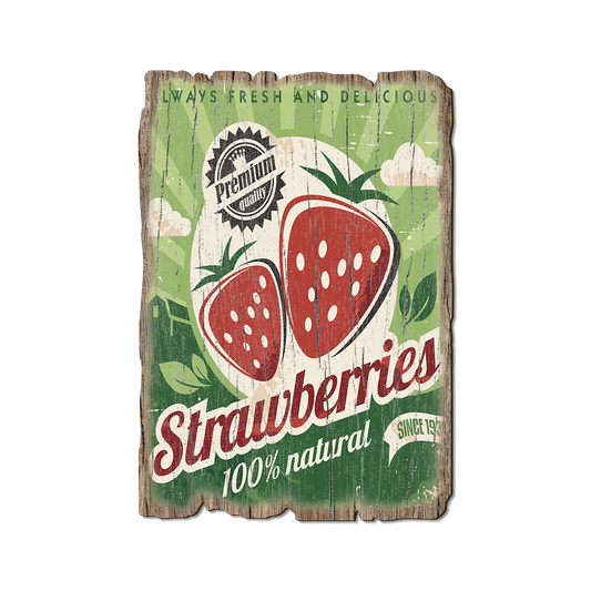 Greeting Card: Weathered Edge - Natural Strawberries (Pack of 5)