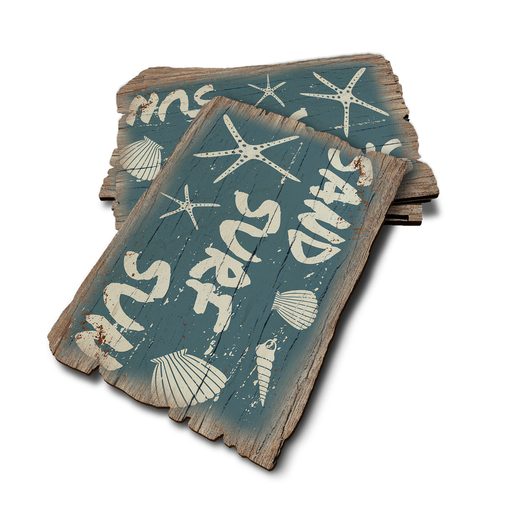 Sand Surf Sun - Weathered Edge Rustic Edge Postcard (5pk // $2.80ea)