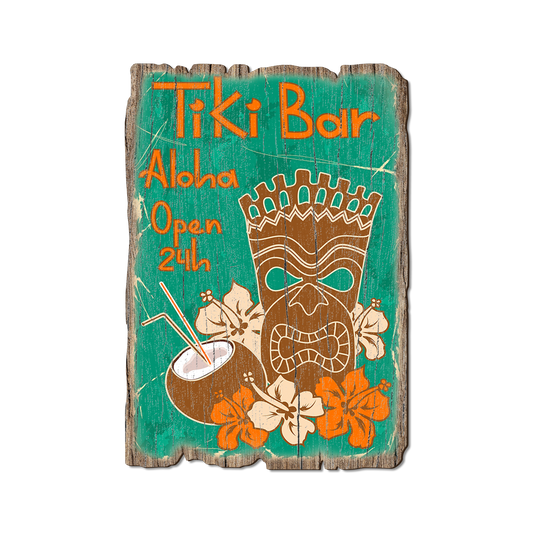 Greeting Card: Weathered Edge - Tiki Bar (Pack of 5)