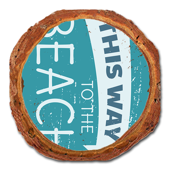 Coaster: Live Edge - This Way To The Beach (Pack of 5)