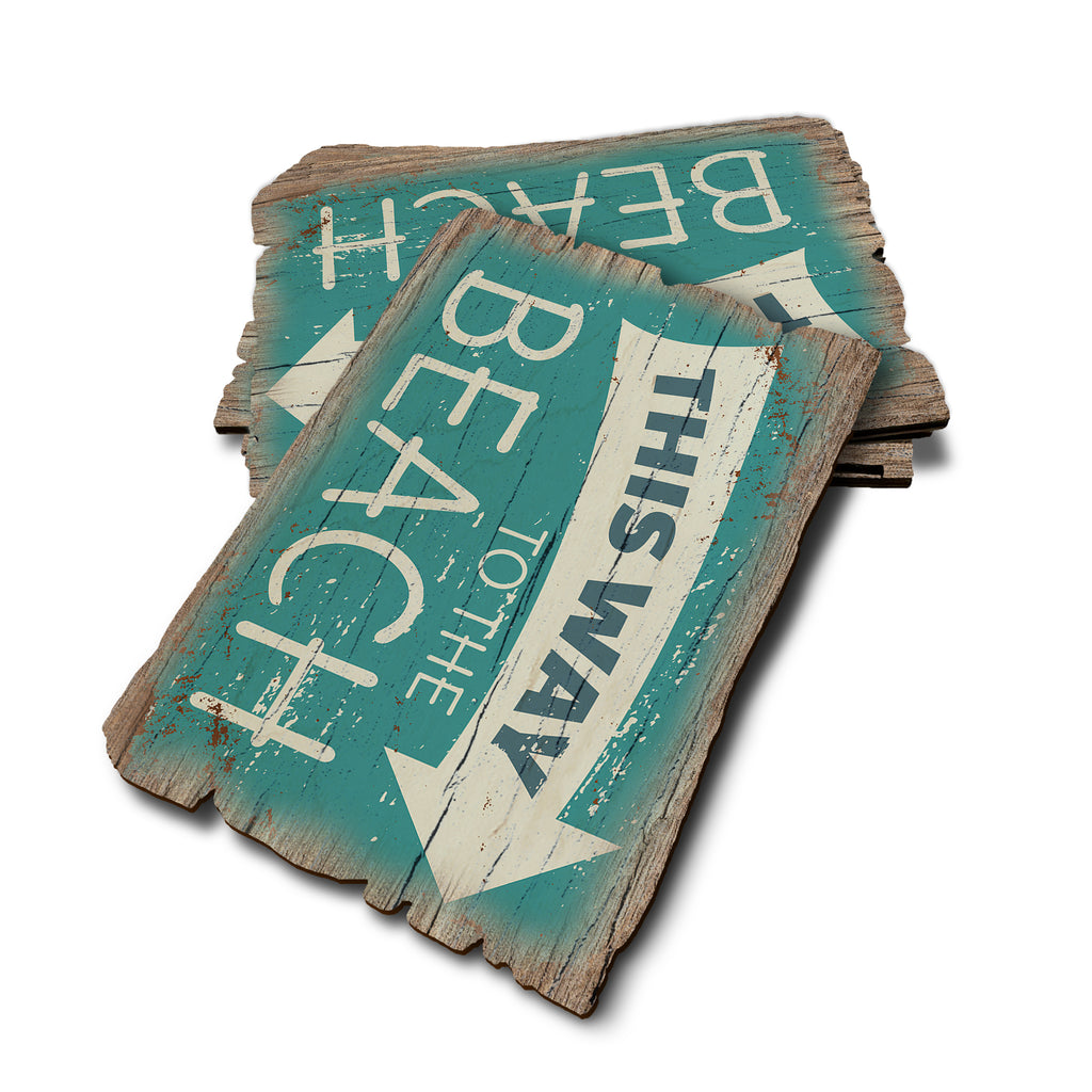 This Way To The Beach - Weathered Edge Rustic Edge Postcard (5pk // $2.80ea)