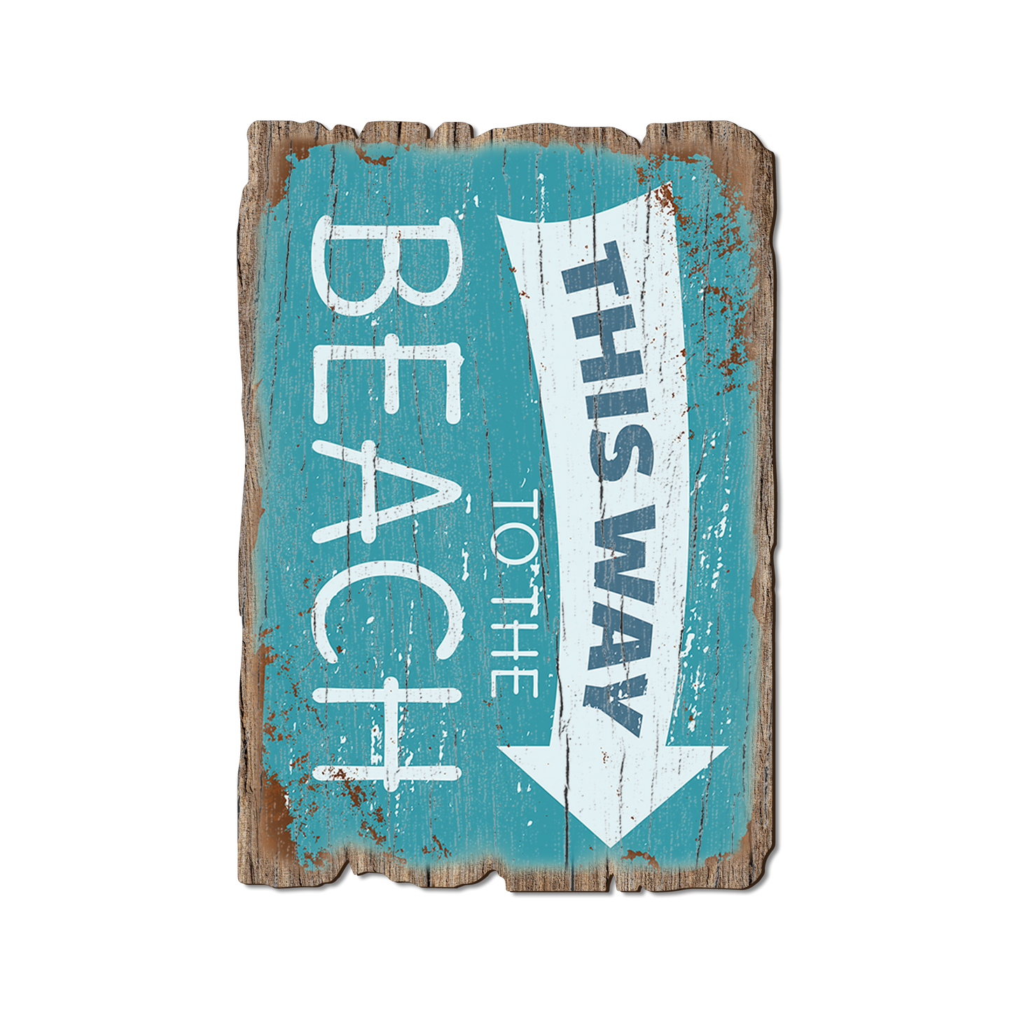 Postcard: Weathered Edge - This Way To The Beach (Pack of 5)