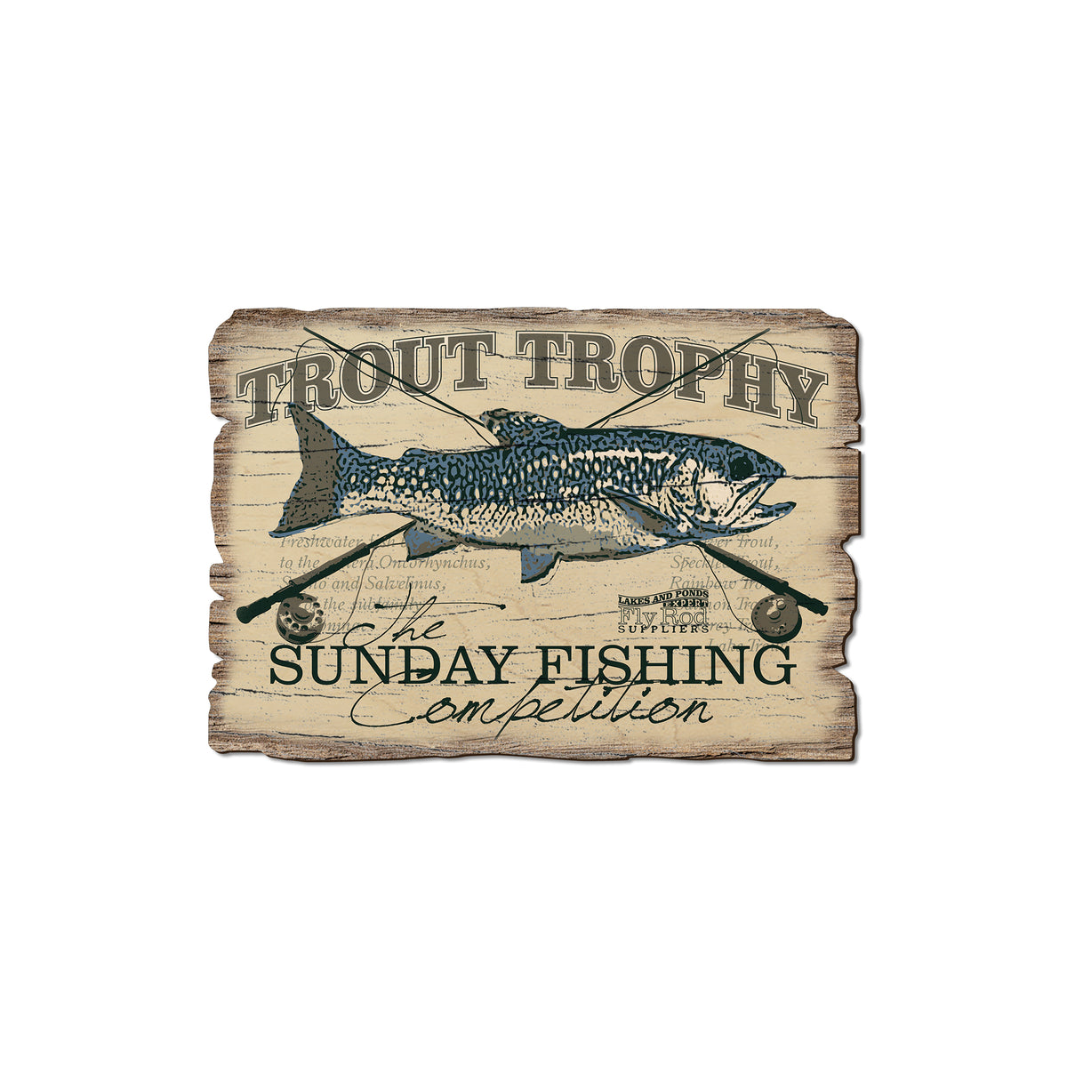 Trout Trophy Sunday - Rustic Edge Postcards & Magnets Rustic Edge Magnet (5pk // $2.80ea)