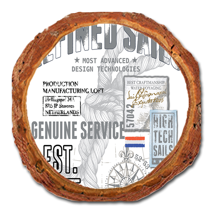 Coaster: Live Edge - Upwind Refined Sails (Pack of 5)
