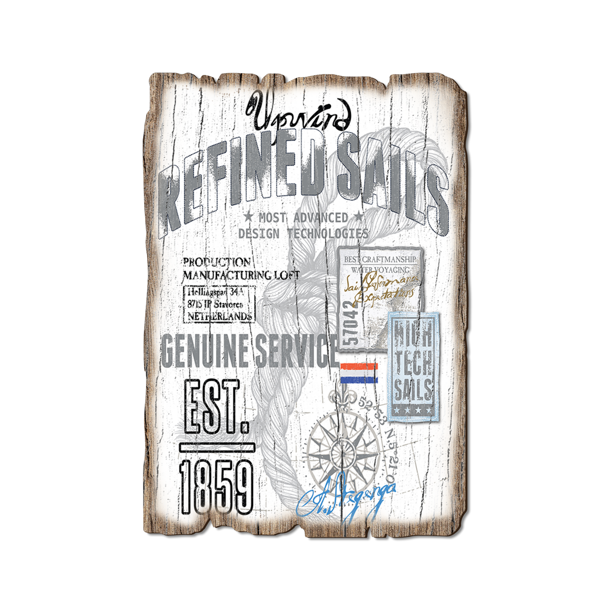 Greeting Card: Weathered Edge - Upwind Refined Sails