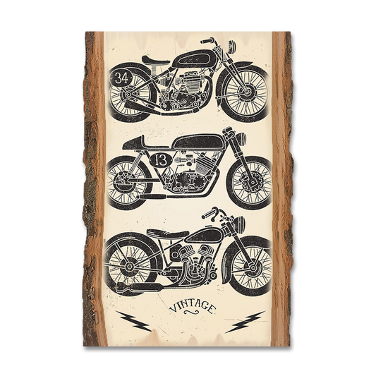 Magnet: Live Edge - Vintage Motorcycle (Pack of 5)