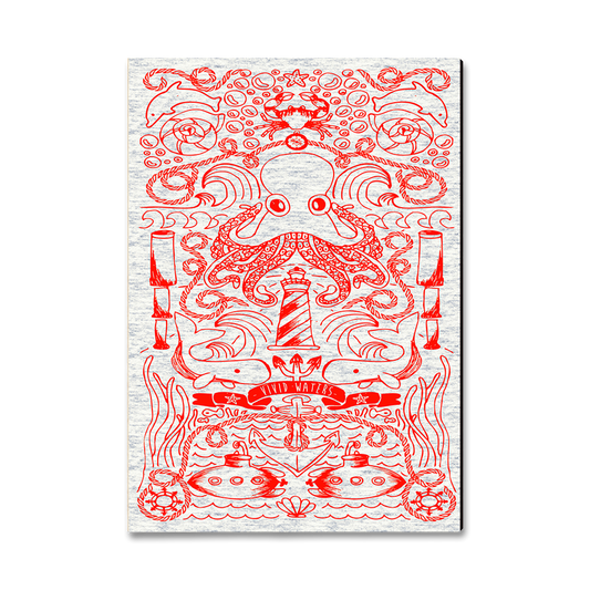 Magnet: Classic Edge - Vivid Waters Red
