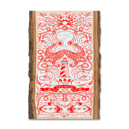 Magnet: Live Edge - Vivid Waters Red
