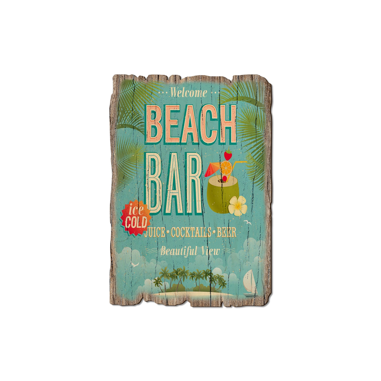 Beach Bar - Rustic Edge Postcards & Magnets Rustic Edge Magnet (5pk // $2.80ea)