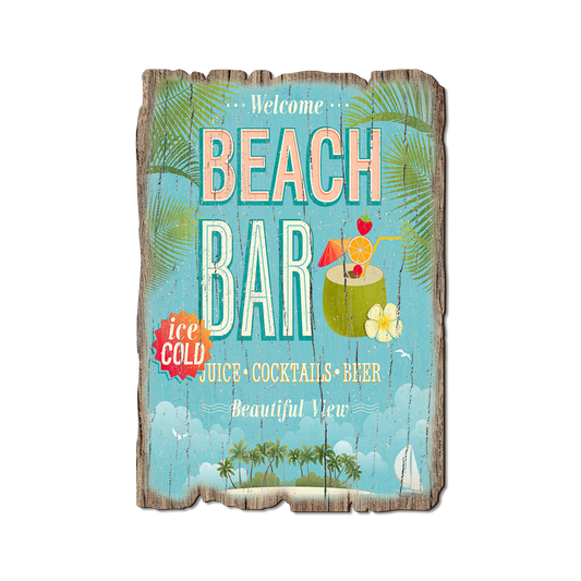 Greeting Card: Weathered Edge - Beach Bar (Pack of 5)
