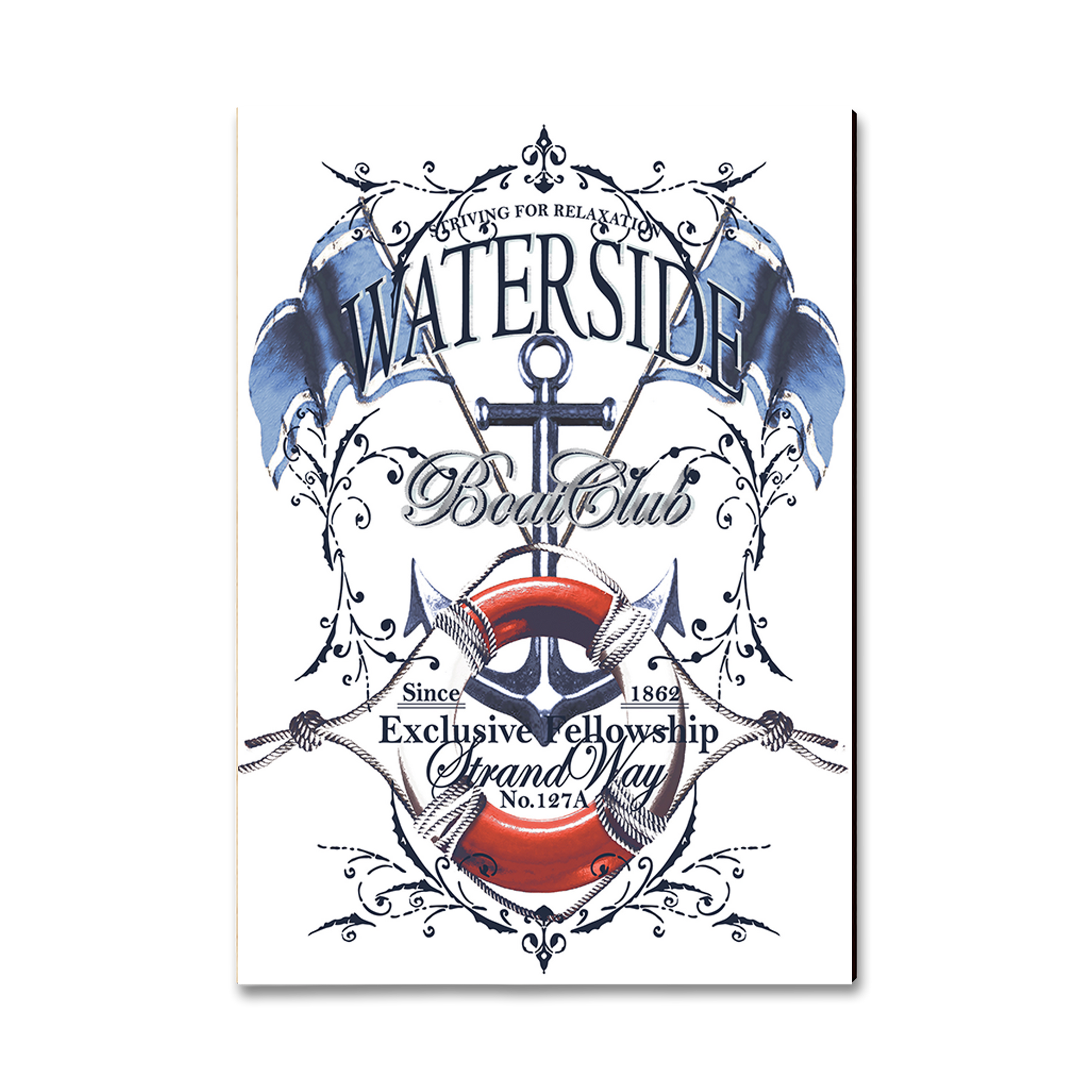 Greeting Card: Classic Edge - Waterside Boat Club