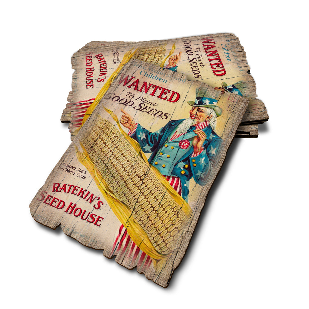 Wanted Corn - Weathered Edge Rustic Edge Postcard (5pk // $2.80ea)