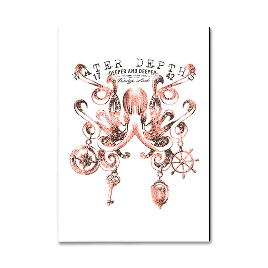 Greeting Card: Classic Edge - Water Depth Octopus