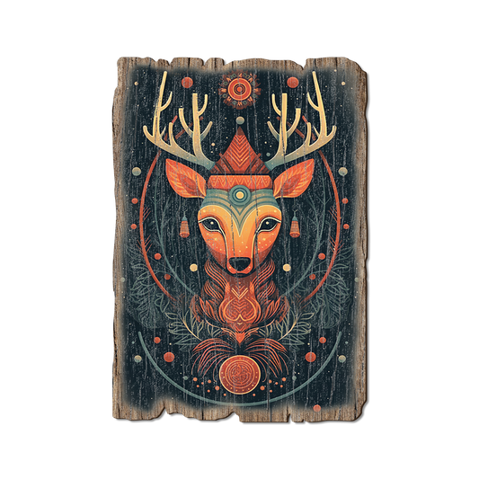 Greeting Card: Weathered Edge - Zen Reindeer (Pack of 5)