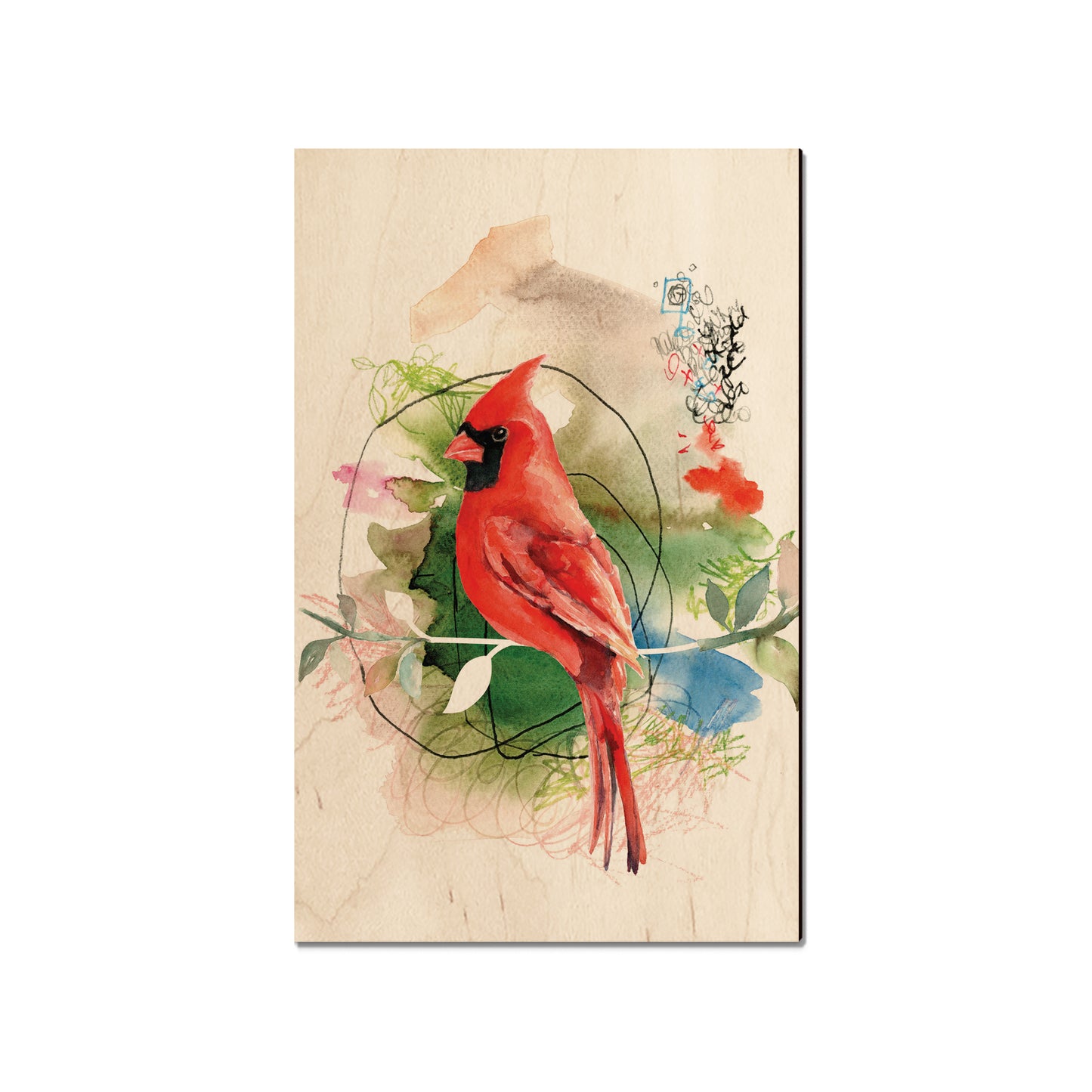 Henning's Cardinal Stem - Small Art & Gift Magnet (5pk // $2.40ea)