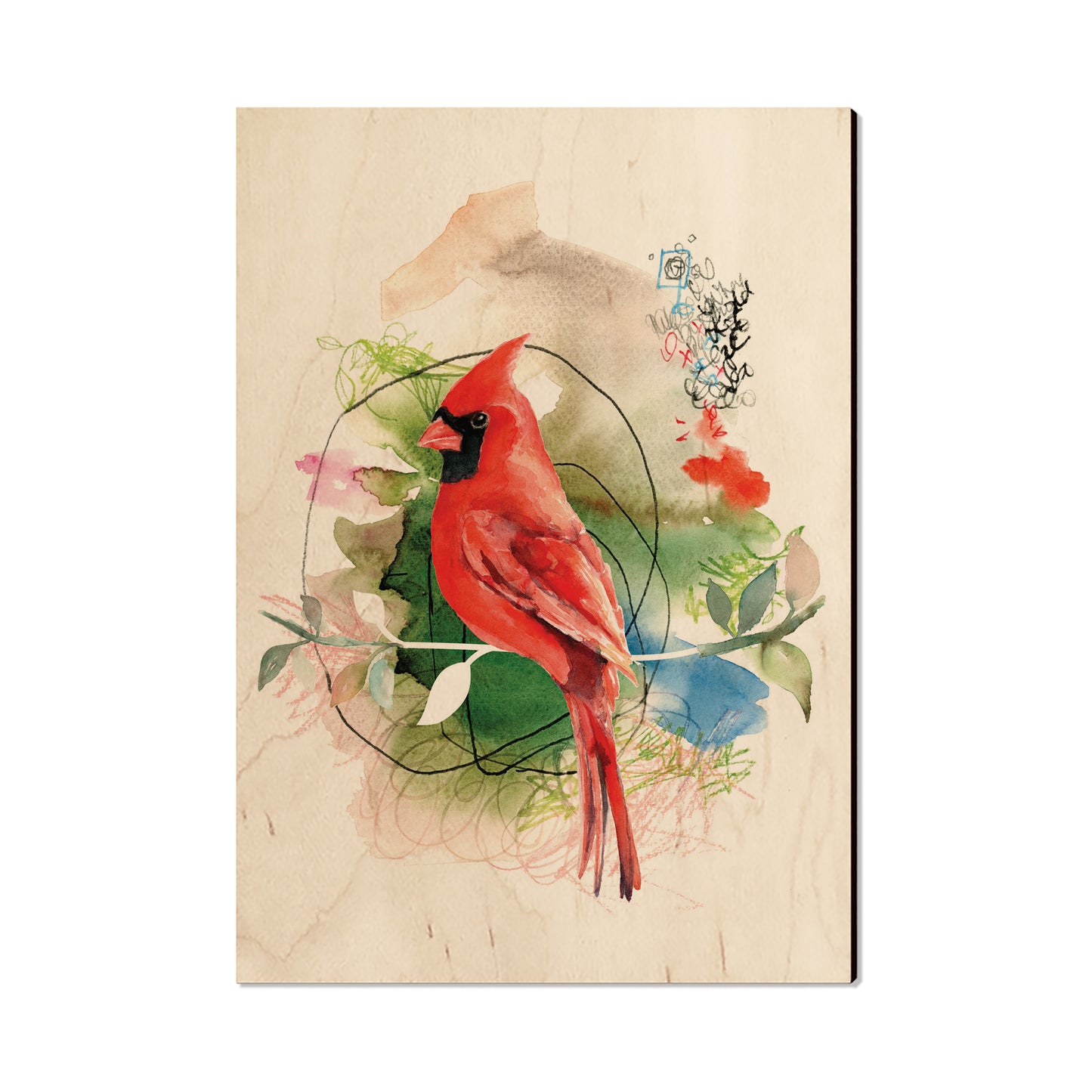 Henning's Cardinal Stem - Small Art & Gift Postcard (5pk // $2.40ea)