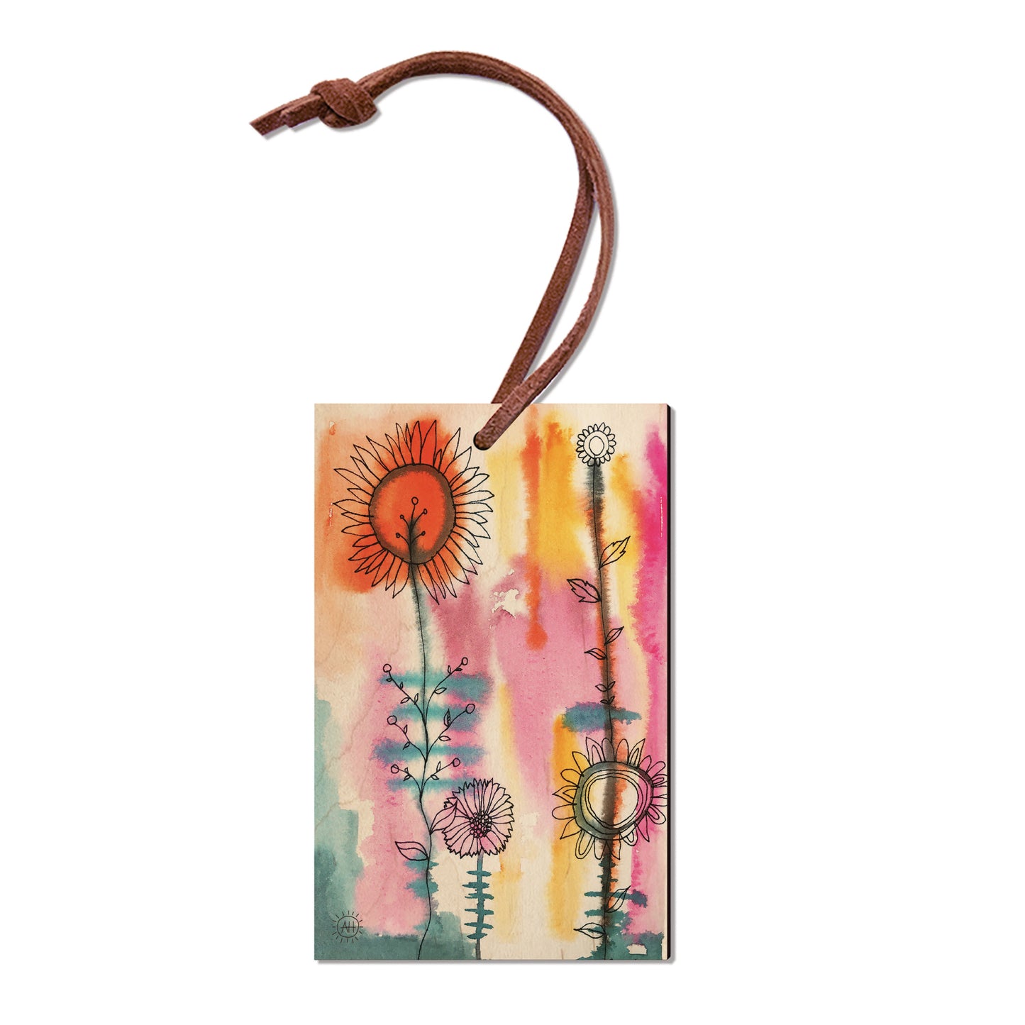 Henning's Pink Orange Flowers - Classic Edge