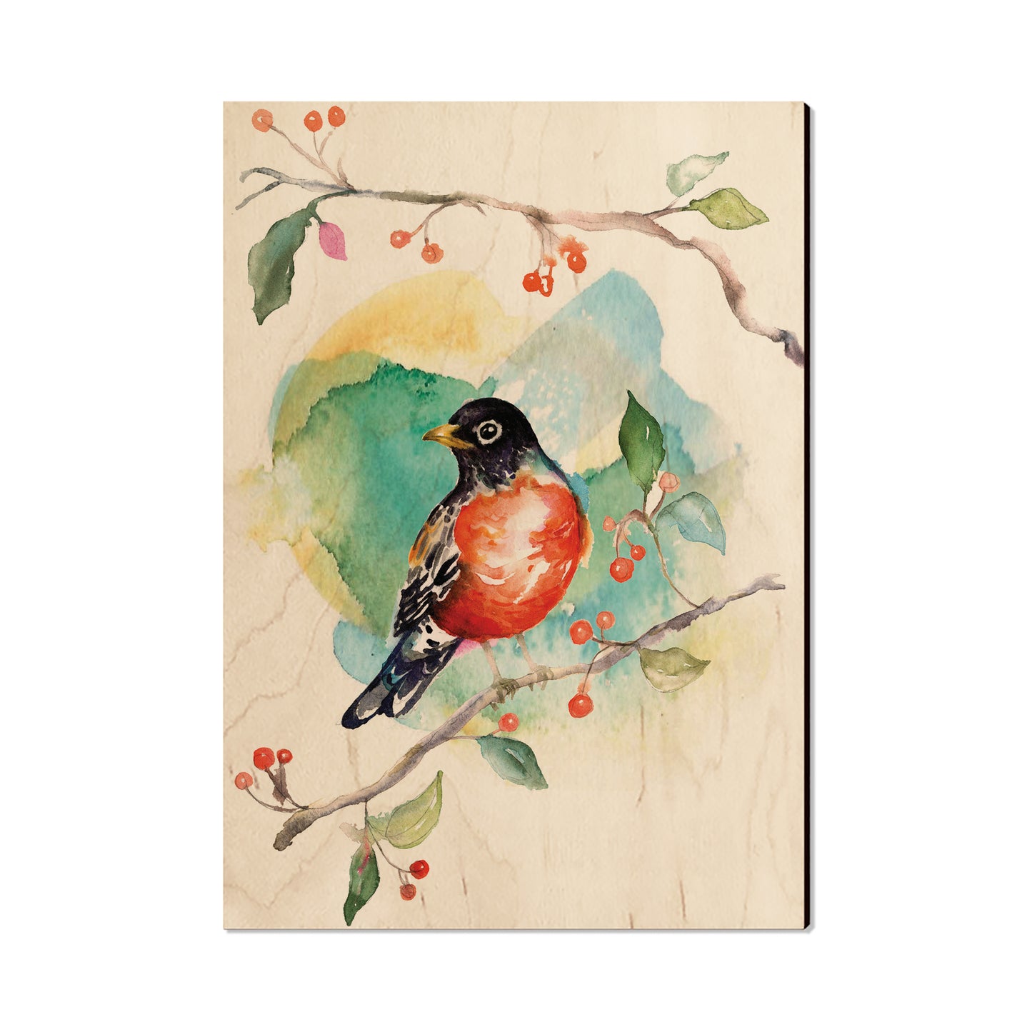 Henning's Robin & Berry - Small Art & Gift Postcard (5pk // $2.40ea)