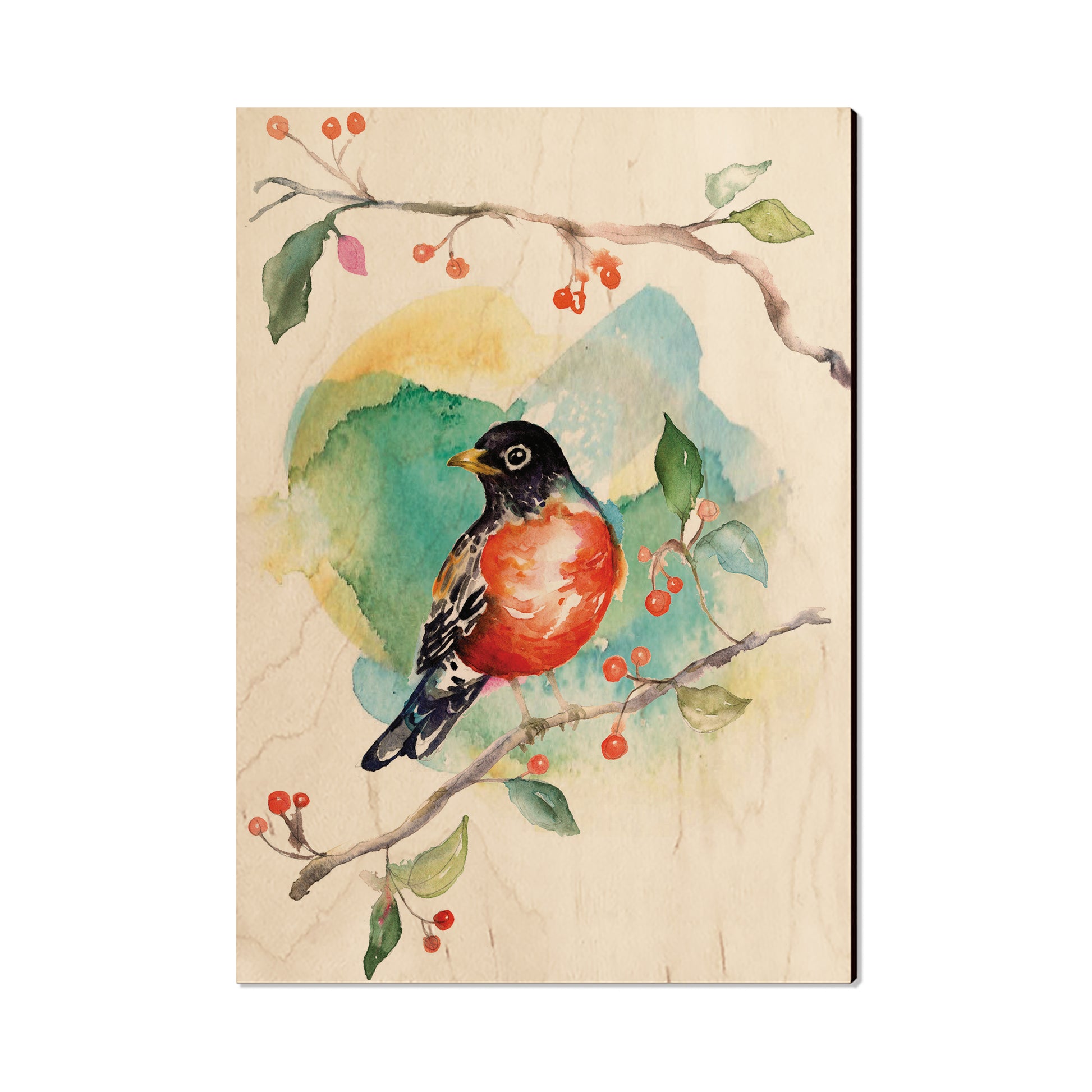 Henning's Robin & Berry - Small Art & Gift Postcard (5pk // $2.40ea)
