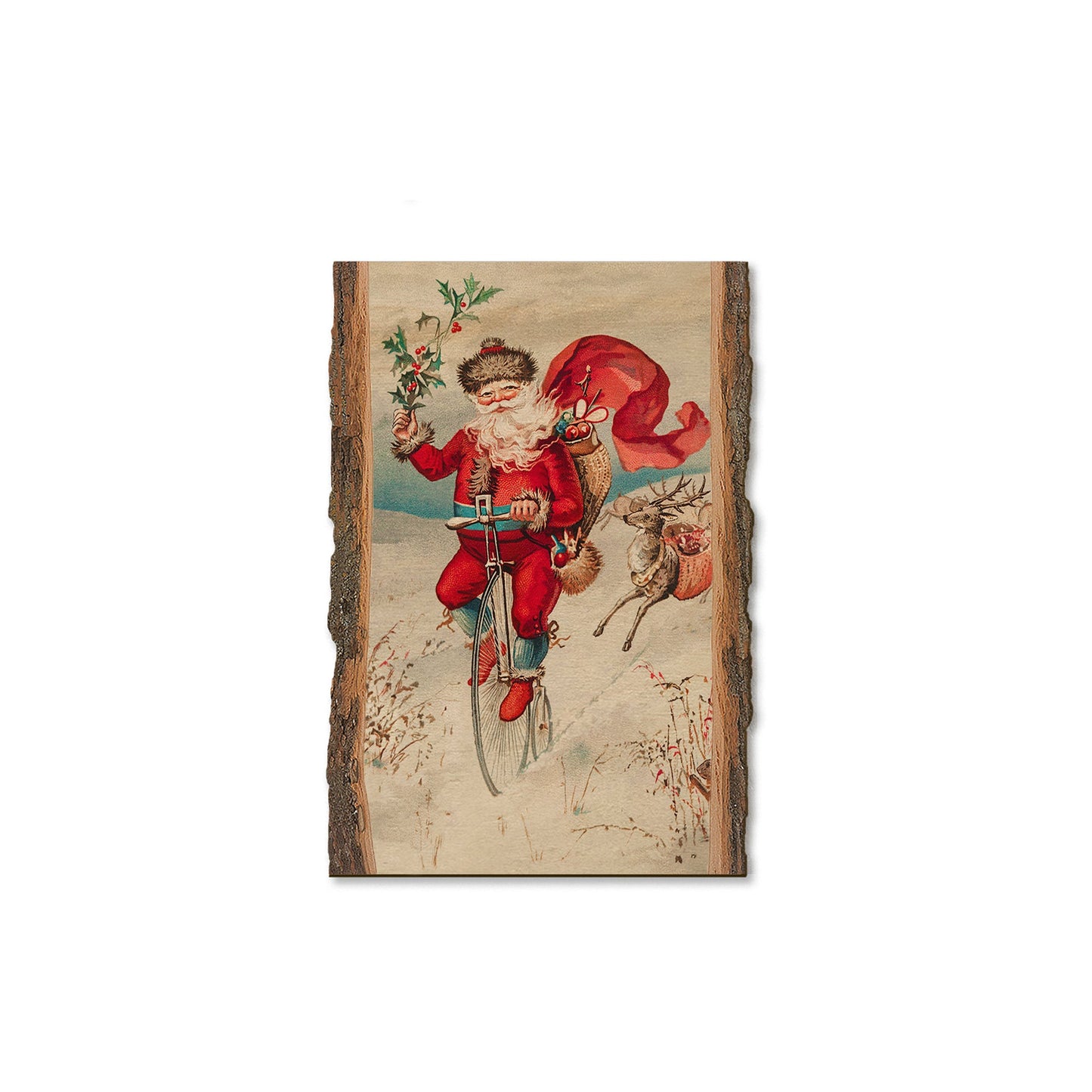 Big Wheel Santa - Holiday - Live Edge
