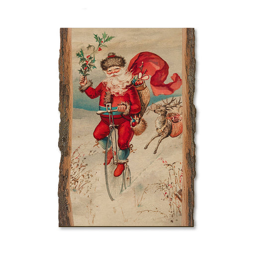 Big Wheel Santa - Holiday - Live Edge