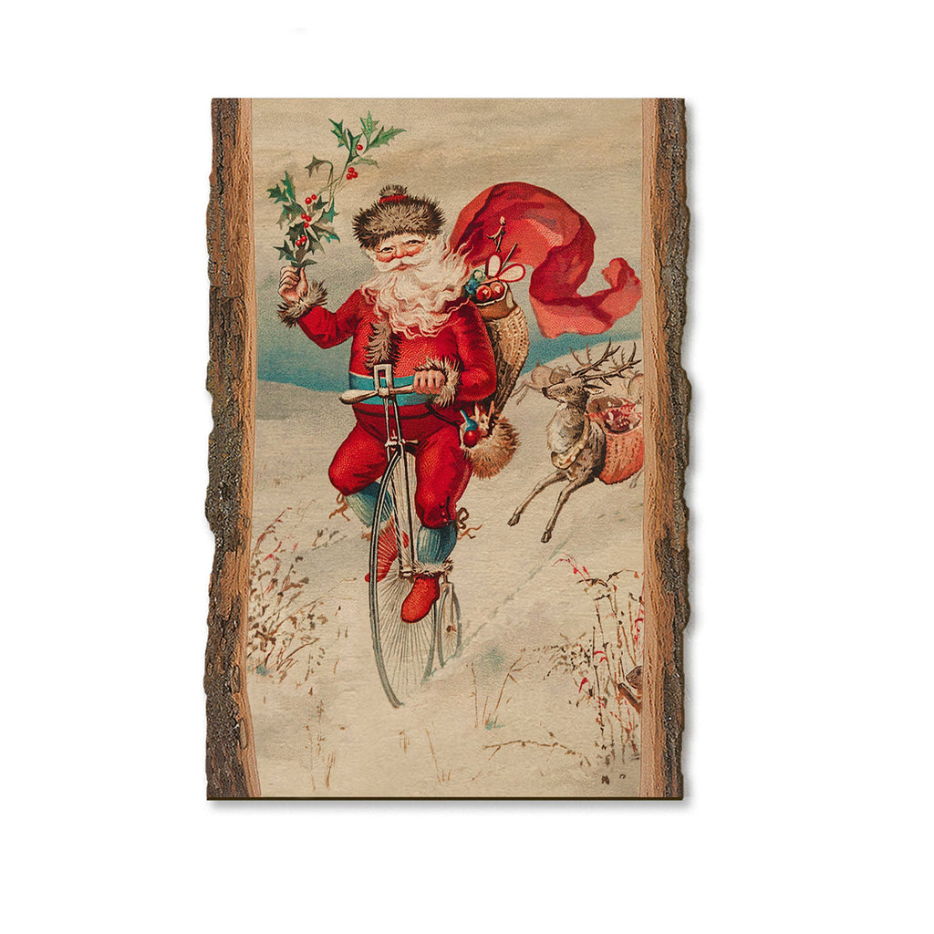 Big Wheel Santa - Holiday - Live Edge