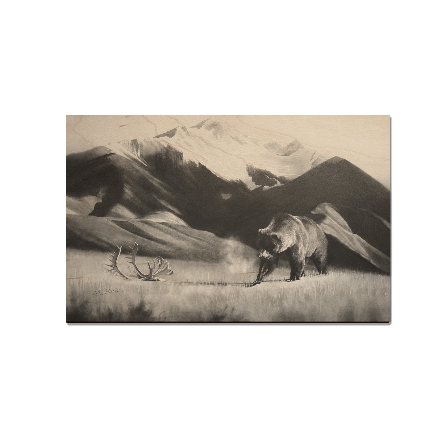 Johnson's Grizz with Rack - Small Art & Gift Magnet (5pk // $2.40ea)