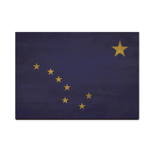 Alaska Wood State Flag - Classic Edge