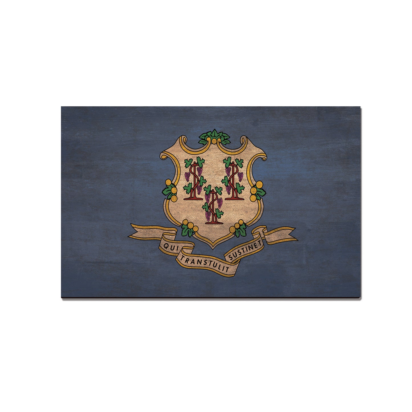 Connecticut Wood State Flag - Classic Edge