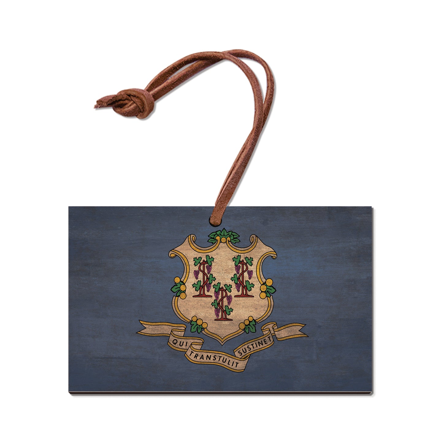 Connecticut Wood State Flag - Classic Edge