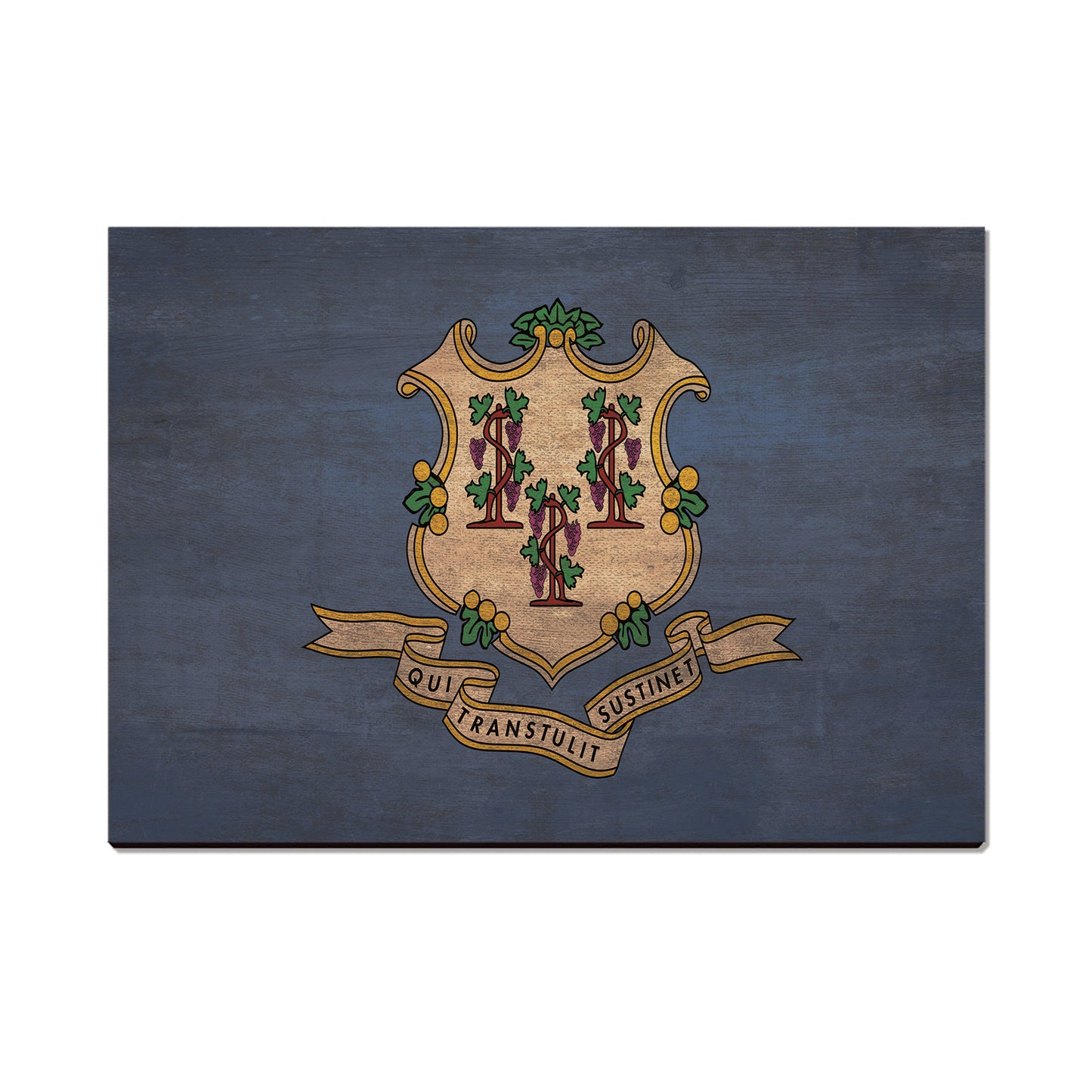Connecticut Wood State Flag - Classic Edge