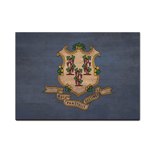 Connecticut Wood State Flag - Classic Edge