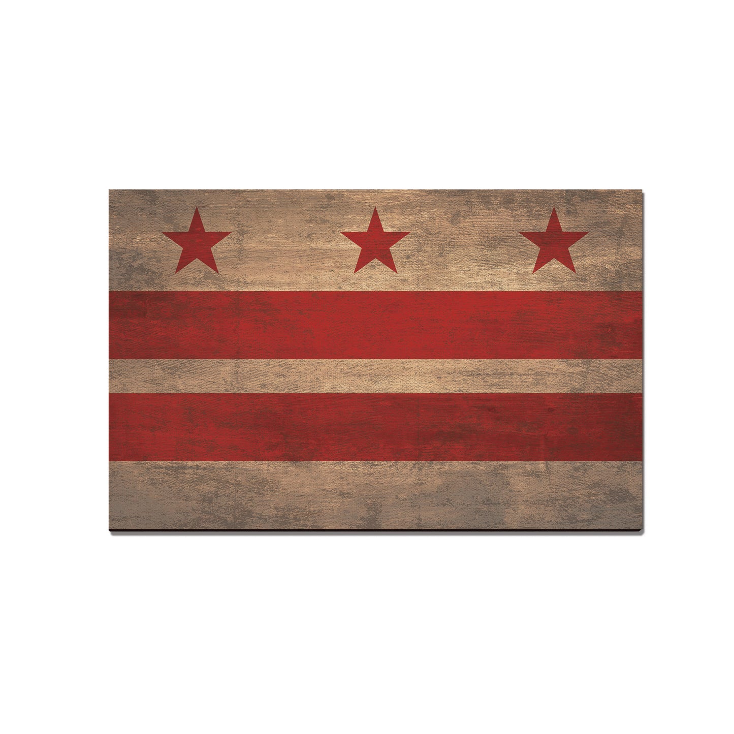 District of Columbia Wood State Flag - Classic Edge