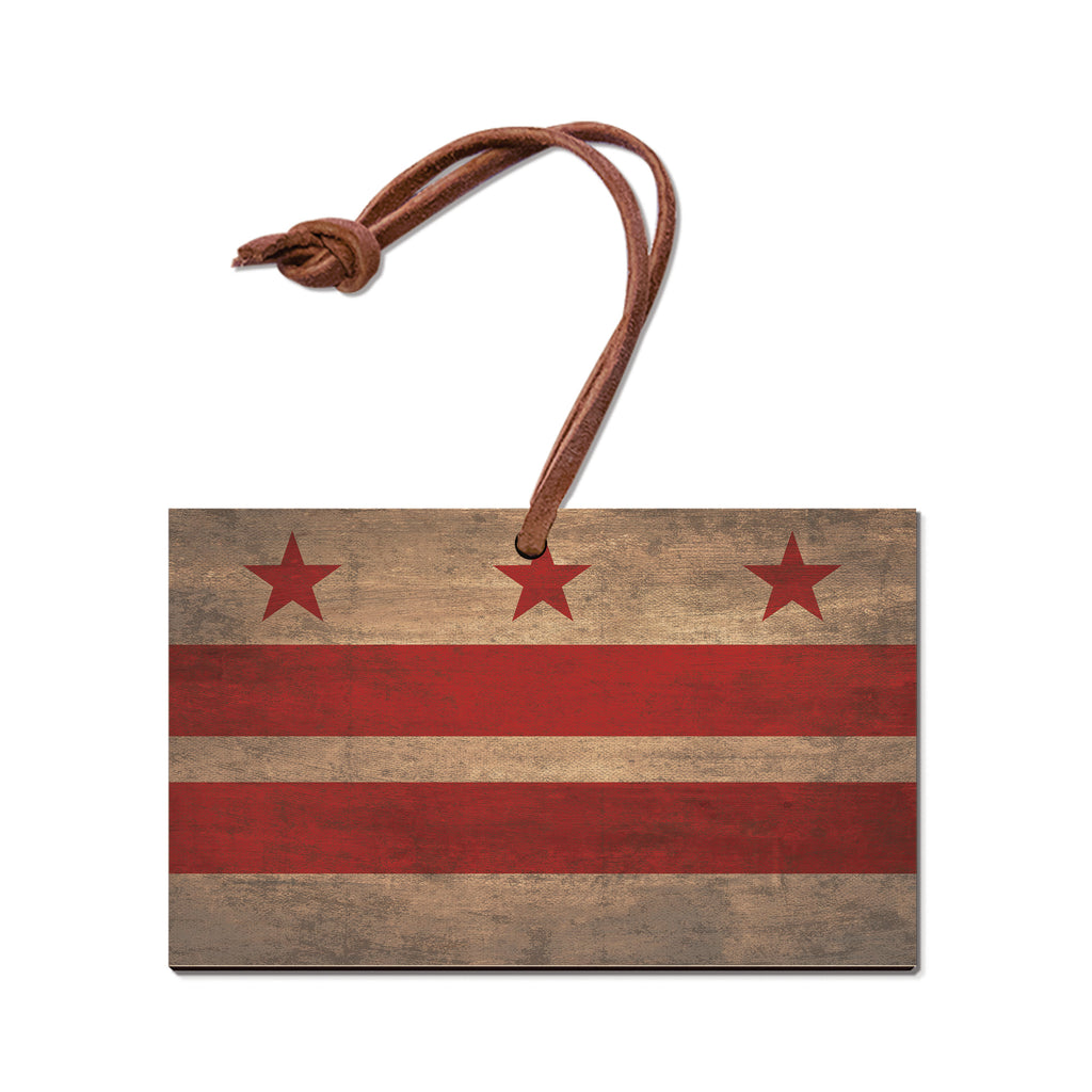 District of Columbia Wood State Flag - Classic Edge