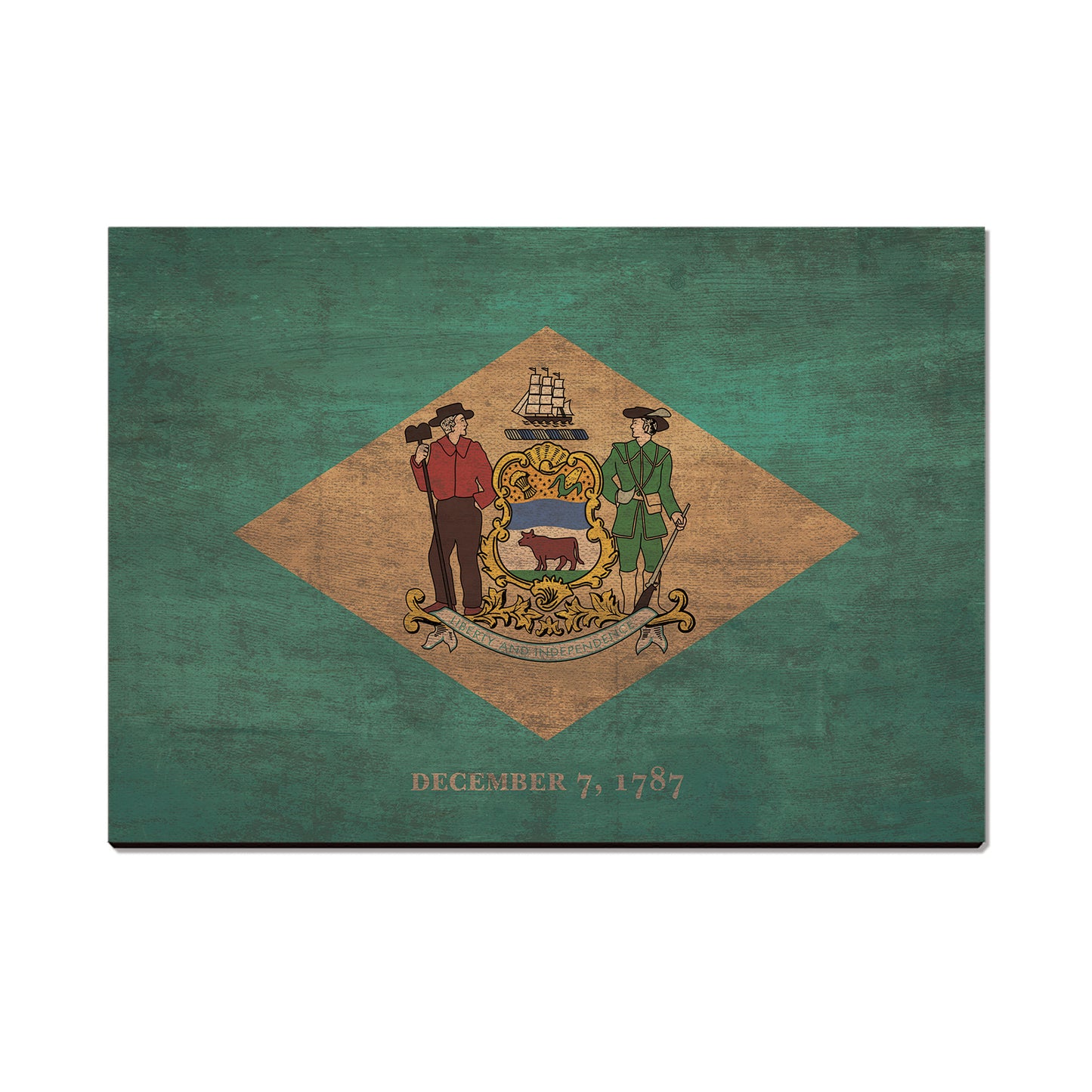 Delaware Wood State Flag - Classic Edge