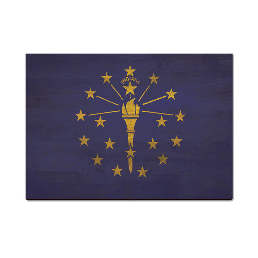 Indiana Wood State Flag - Classic Edge