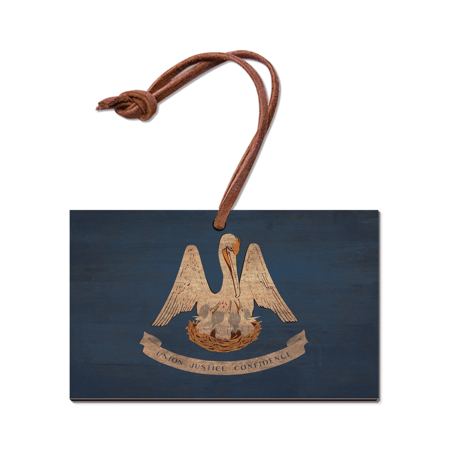 Louisiana Wood State Flag - Classic Edge